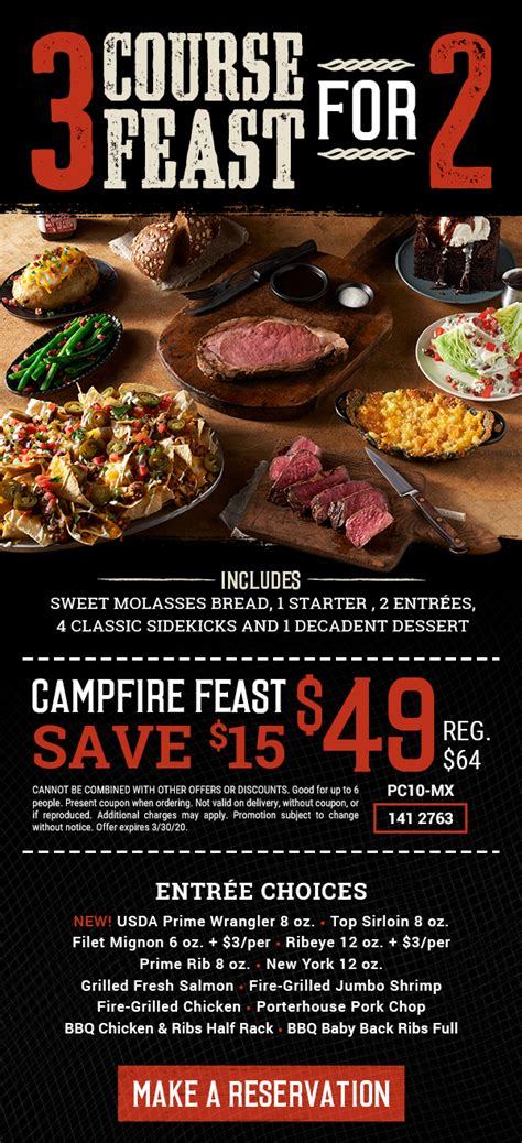 Black angus campfire feast coupon 2023 - Some menu items not available for takeout, delivery or through 3rd party platforms. Cocktails, $8 starters and beer not available for takeout. Square Cow Feast protein and side upgrades available at an extra charge. Campfire Feast $10 off coupons cannot be used on the Square Cow Feast.